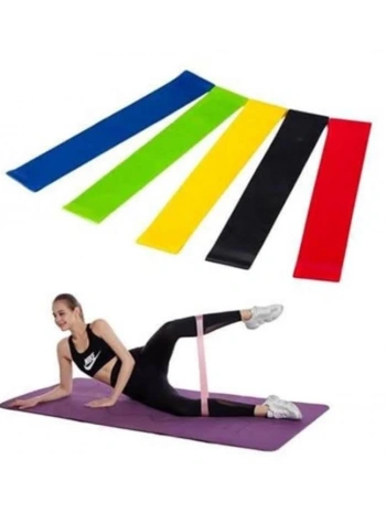 Aerobik Bant 5 Li Pilates Yoga Bandı *