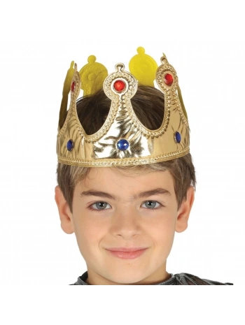 Altın Renk Eva Malzemeden İmal Çocuk Kral Tacı 57 Cm