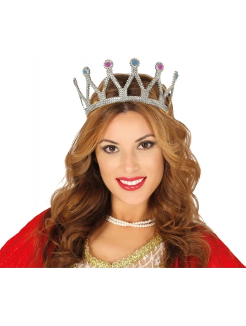 Rönesans Kostümlü Kraliyet Ortaçağ Gümüş Kraliçe Prenses Tacı