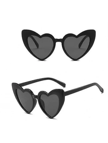 Siyah Renk Kalp Şekilli Parti Gözlüğü 15x5 Cm