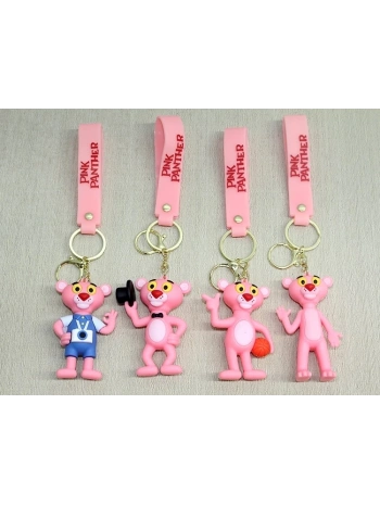 Pembe Panter Silikon Anahtarlık Alk4271