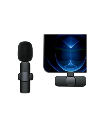 Type-c Girişli Telefon Uyumlu Wireless Youtube Facebook Tiktok Yayın Kablosuz Yaka Mikrofonu