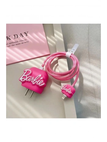 İphone 18w/20w Uyumlu Barbie Şarj Kılıfı, Şarj Kablosu Örme Aparatı, Toparlayıcı