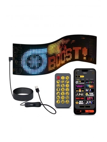 Led Panel Cama Yapışan Telefon Kontrollü Led Ekran Panel 16*64 Led Sayısı