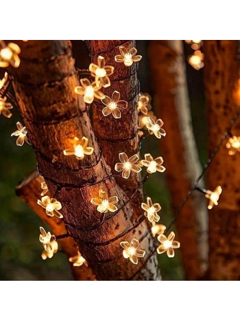 Solar 5m 50 Led Papatya Gün Işığı 8 Fonksiyonlu