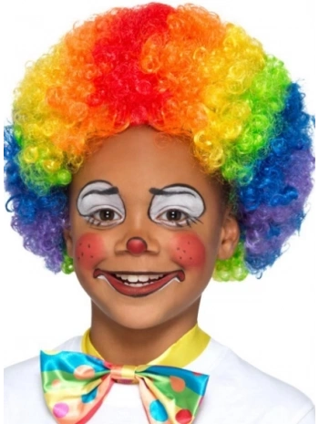 Rengarenk Kıvırcık Afro Peruk Bonus Saç 120 Gr