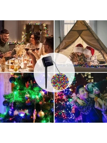 12m 100 Led Rgb Solar Mz3-004