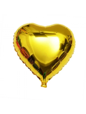 Kalp Balon Folyo Sarı 60 Cm 24 İnç