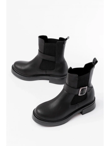 02-2004 Siyah Toka Aksesuarlı Lastikli Günlük Kadın Bot