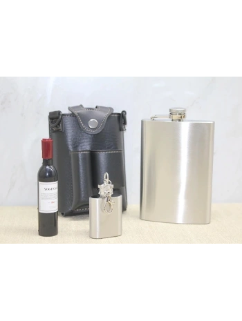 Deri Kılıflı Matara Seti Alk3927