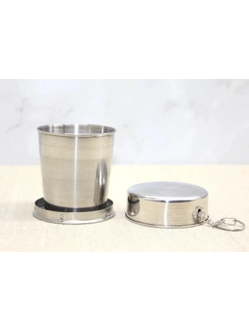 Katlanabilir Tekli Paslanmaz Çelik Shot Bardak Alk3936