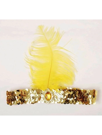 7039ler 8039ler Ve 9039lar Temalı Altın Renk Çarliston Saç Bandı