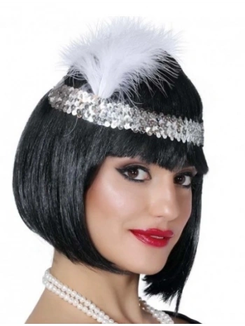 7039ler 8039ler Ve 9039lar Temalı Gümüş Renk Çarliston Saç Bandı