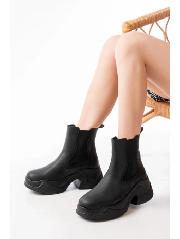 FZ-2400 Siyah Yüksek Tabanlı Lastikli Günlük Kadın Bot