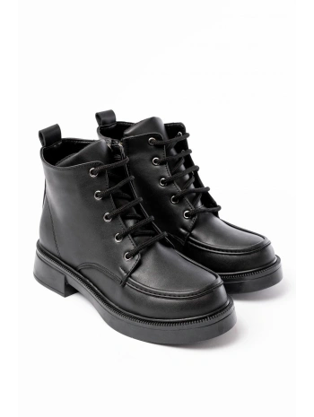 02-2001 Siyah Bağcıklı Fermuarlı Günlük Kadın Bot