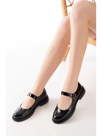 YSN-4444 Siyah Rugan Günlük Bayan Ayakkabı