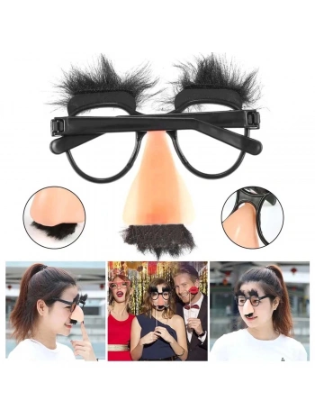 Eğlenceli Kılık Değiştirme Kaş Bıyık Mizah Gözlüğü 9x13 Cm