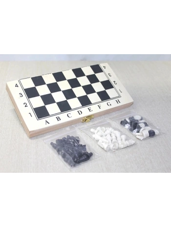 Ahşap Kutulu Satranç Tavla Seti Alk4026