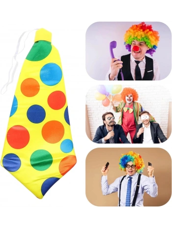 Palyaço Kravatı Lastikli Geniş Kesim 17x37 Cm