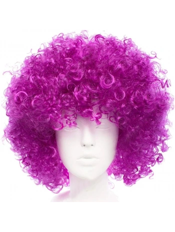 Koyu Mor Renk Violet Afro Bonus Saç Peruk