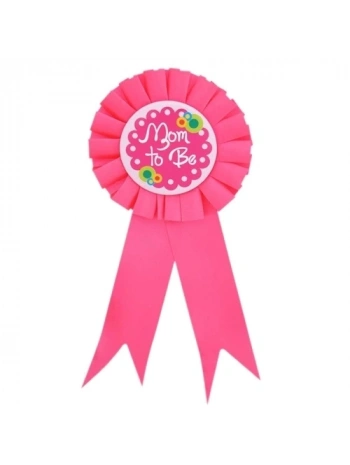 Mom To Be Yazılı Rozet Pembe Renk