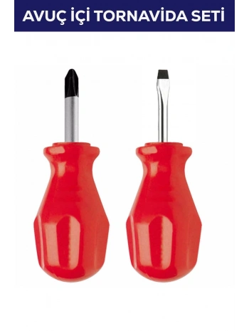 2li Avuç Içi Tornavida Seti Düz Yıldız