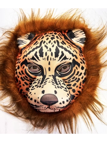 Kahverengi Saçlı Yeleli Aslan Maskesi Eva Mega Peluş 37 No