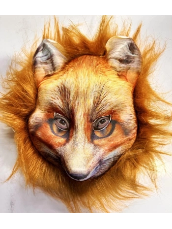 Kahverengi Peluş Saçlı Tilki Maskesi Mega Peluş 29 No