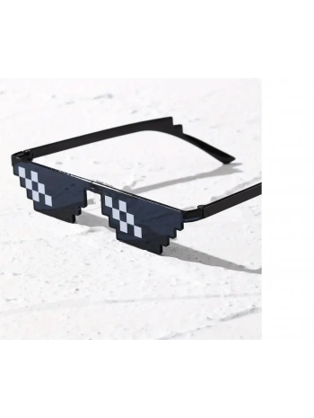 Thug Life Trend Güneş Gözlüğü Mozaik Siyah Kedi Gözlükleri