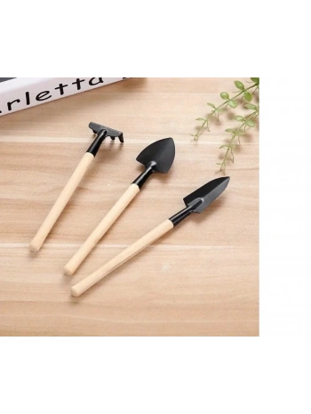 Mini Kazma Kürek Tırmık Seti - Portatif