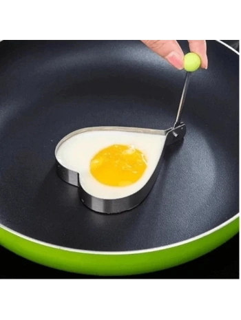 Metalik Kalp Şeklinde Metal Omlet Yumurta Ve Krep Kalıpları