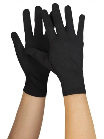 Siyah Renk Yetişkin Boy Likralı Gösteri Eldiveni