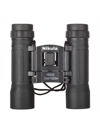 10x25 Av Dürbünü 56m/1000m  Kauçuk Kaplama Siyah