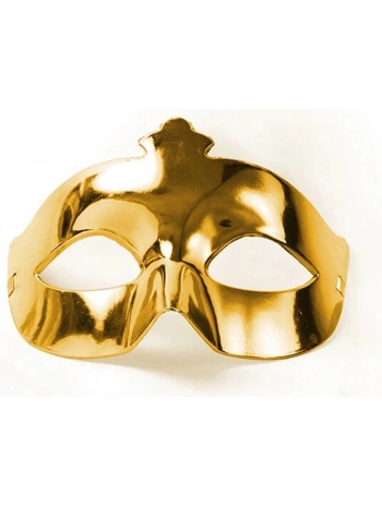 Altın Renk Kostüm Partisi Ekstra Parlak Balo Maskesi 15x10 Cm