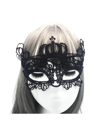Siyah Renk Dantel Kesim Dantel İşlemeli Balo Parti Maskesi 9 No