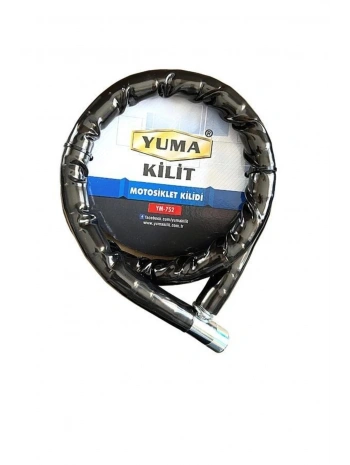 Yuma Ym-752 Motorsiklet Kilidi Anahtarlı Körüklü Siyah ( Boy : 120cm-çap : 22mm )