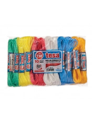 Temsan 10 Metre Naylon Çamaşır İpi 24lü