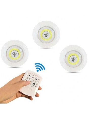 Kablosuz Uzaktan Kumandalı 3lü Led Lamba Seti