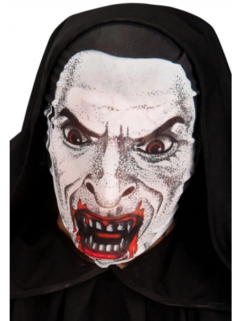 Kafaya Tam Geçmeli Bez Vampir Maskesi - Streç Korku Maskesi - 3d Baskılı Maske Model 2