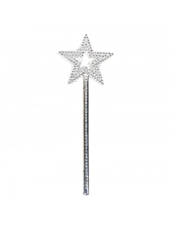 Yıldız Model Peri Asası Melek Asası Prenses Asası Metalize Gümüş Renk