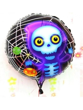 Halloween İskelet Hayalet Folyo Balon 18 İnç