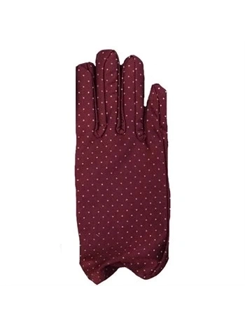 Bordo Renk Puanlı Çocuk Eldiveni