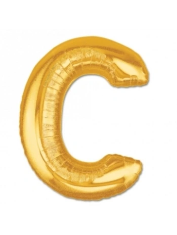 C Harf Folyo Balon Altın Renk  40 İnç