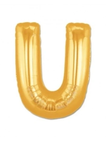 U Harf Folyo Balon Altın Renk  40 İnç