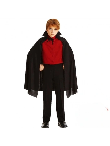 Siyah Yakalı Pelerin - Vampir Pelerin - Dracula Pelerin 90 Cm