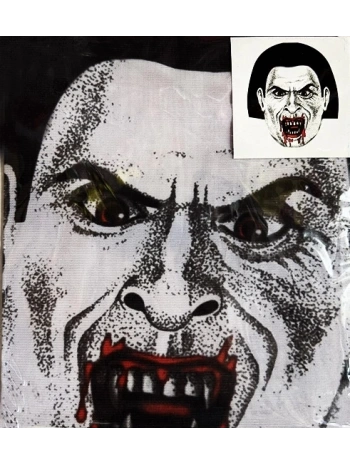 Yüze Yapışan Kafaya Tam Geçmeli Streç Kanlı Vampir Maske Bez Maske Model 2-2