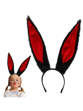 Peluş Malzemeden İmal Mega Boy Şekil Verilebilir Tavşan Kulağı Siyah 14x43 Cm