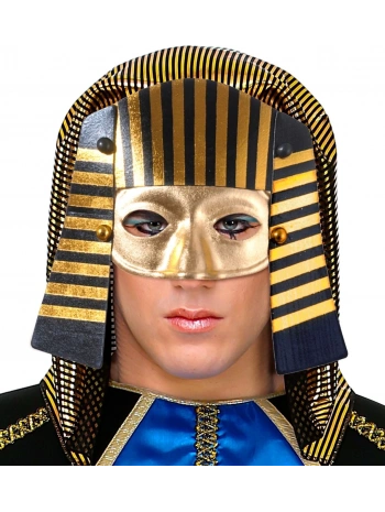 Mısırlı Maskesi Lastik Aparatlı Firavun Maskesi 21x23 Cm