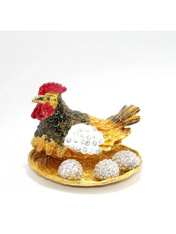 Swaroski Taşlı Yumurtalı Tekli Tavuk Alk1909