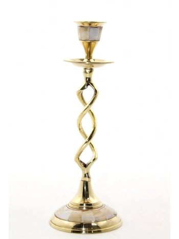 Tekli Pirinç Sedefli Şamdan 5078